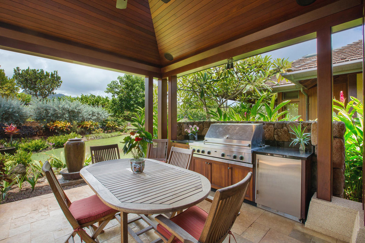 Barbecue Pavilion Aliomanu Kauai Beachfront Estate